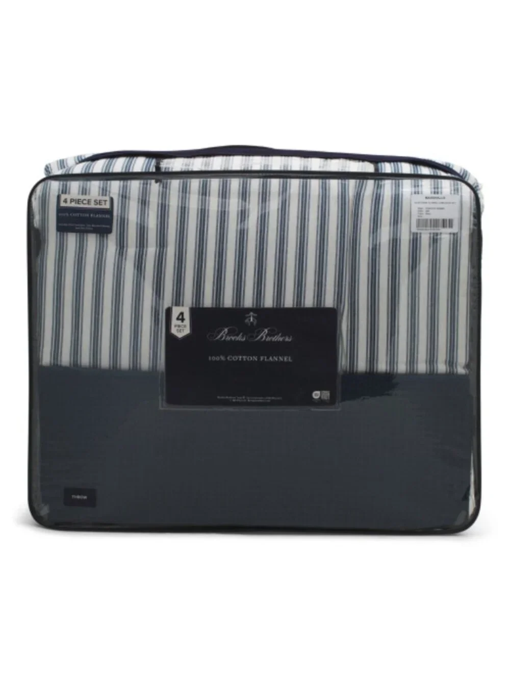 BROOKS BROTHERS Striped Flannel Comforter Set