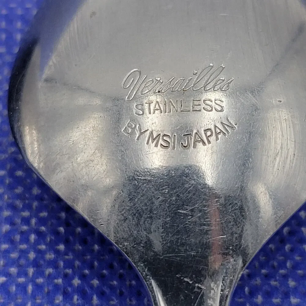 Versailles by MSI Stainless Japan 7 1/4” Tablespoon w/ flowers Set 2 Vtg