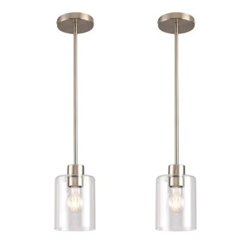 Brushed Nickel Pendant Lights,Modern Farmhouse Pendant Light‎ Fixture