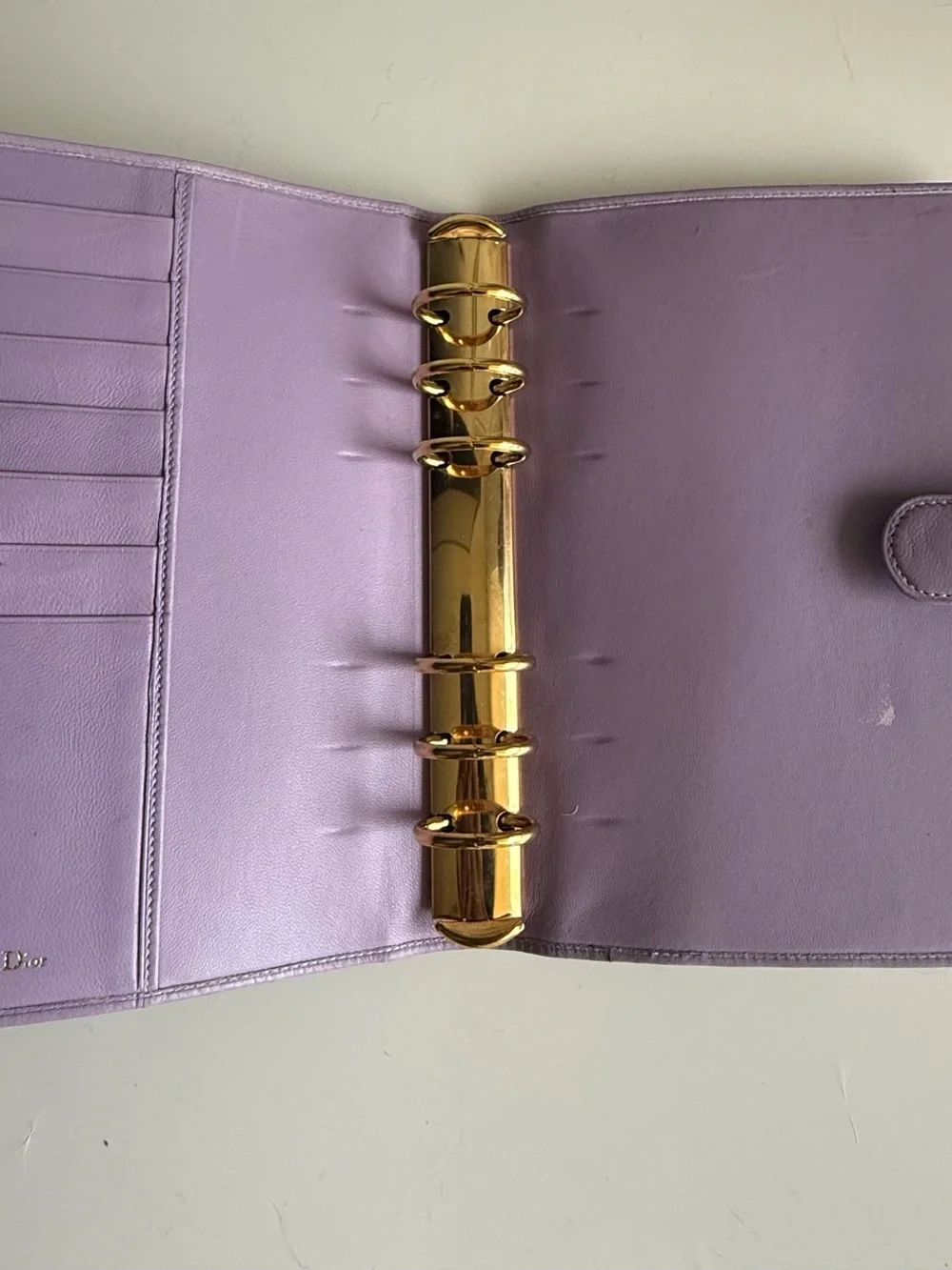 RARE Dior Lavender Quilted Leather MM Personal size Agenda