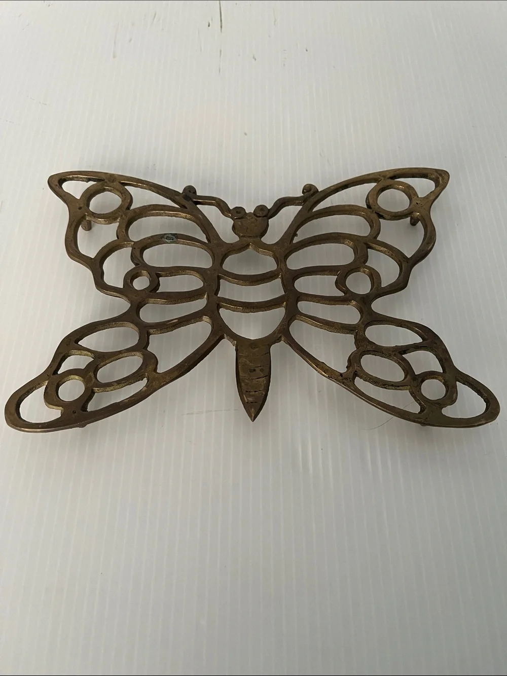 Vintage Brass Butterfly Trivet/ Wall Decor
