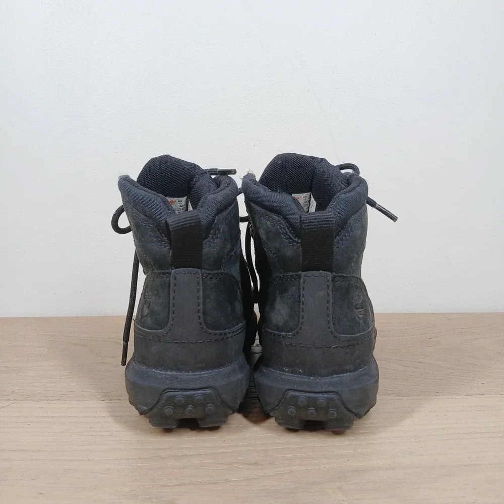 Timberland Euro Hiker Shell Toe Kids Size 13 Black Leather Rubber Boots WInter