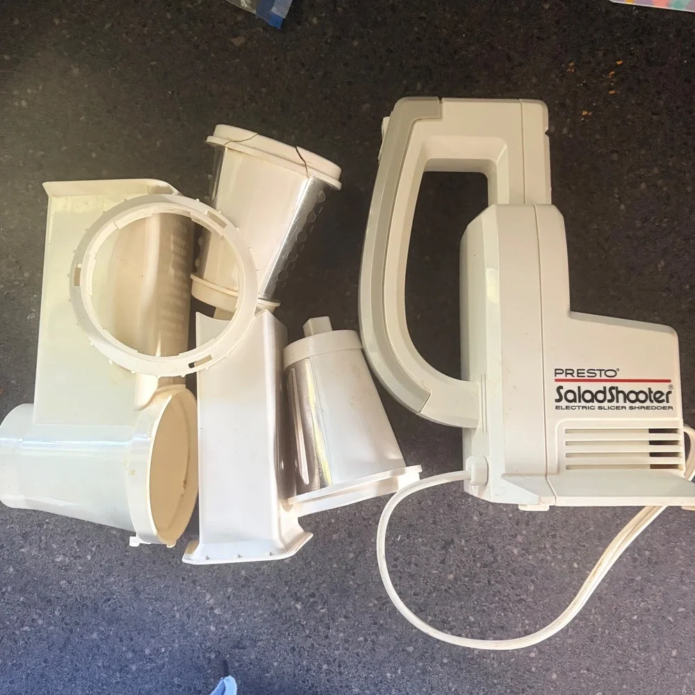 Presto SaladShooter Electric Slicer‎ Work White Model 0291003 Kitchen Tool