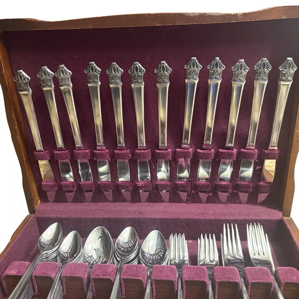 EKCO Eterna Padua (Japan) Stainless Steel Flatware Set—Service for 12–VINTAGE