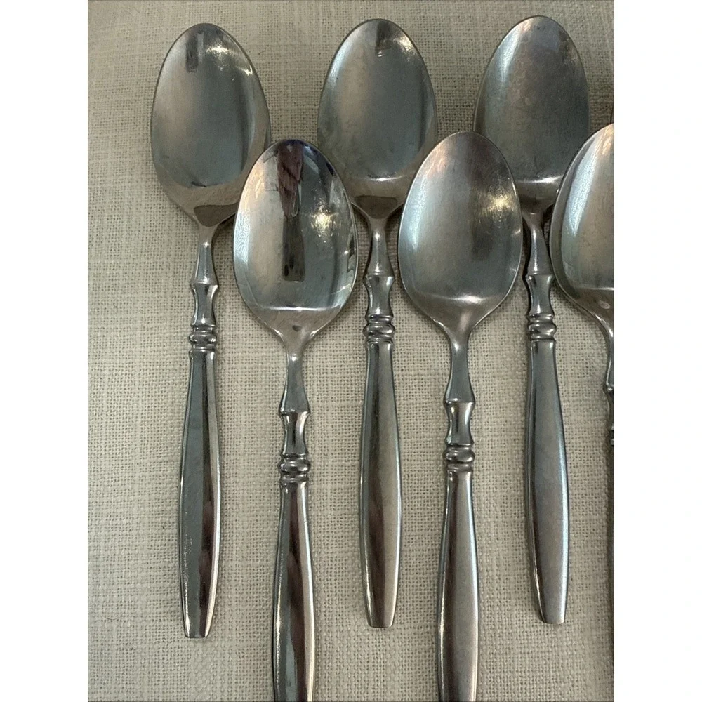 Reed & Barton PERTH Stainless‎ Flatware 7 Oval Soup Spoons Rebacraft Japan