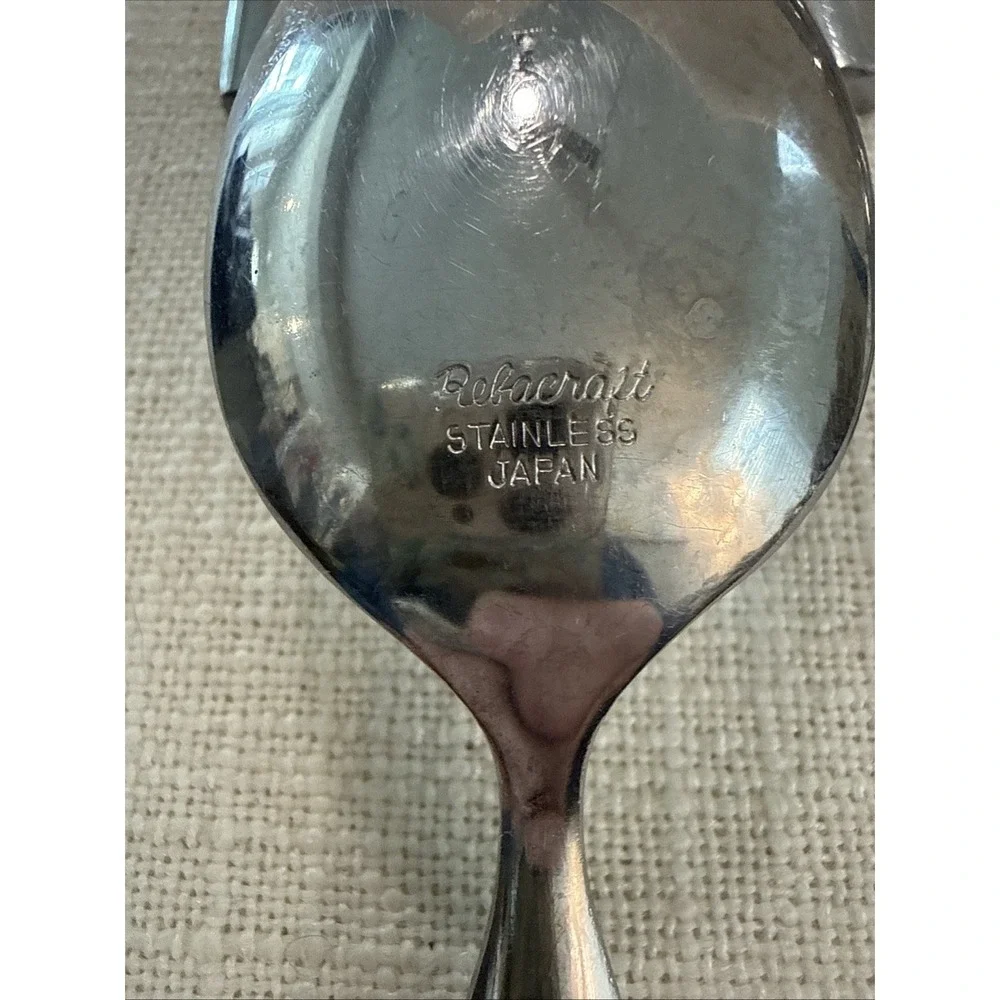 Reed & Barton PERTH Stainless‎ Flatware 7 Oval Soup Spoons Rebacraft Japan