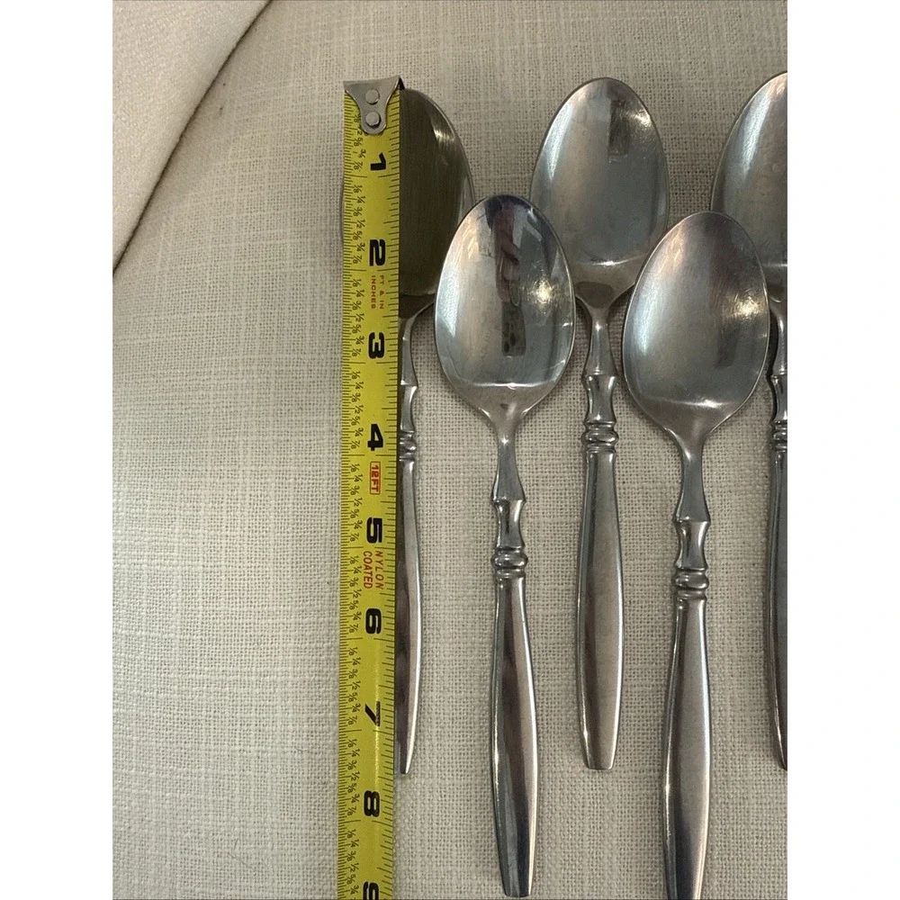 Reed & Barton PERTH Stainless‎ Flatware 7 Oval Soup Spoons Rebacraft Japan