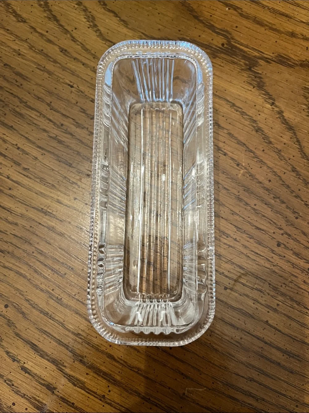 Rodney‎ Kent hammered aluminum and glass butter dish