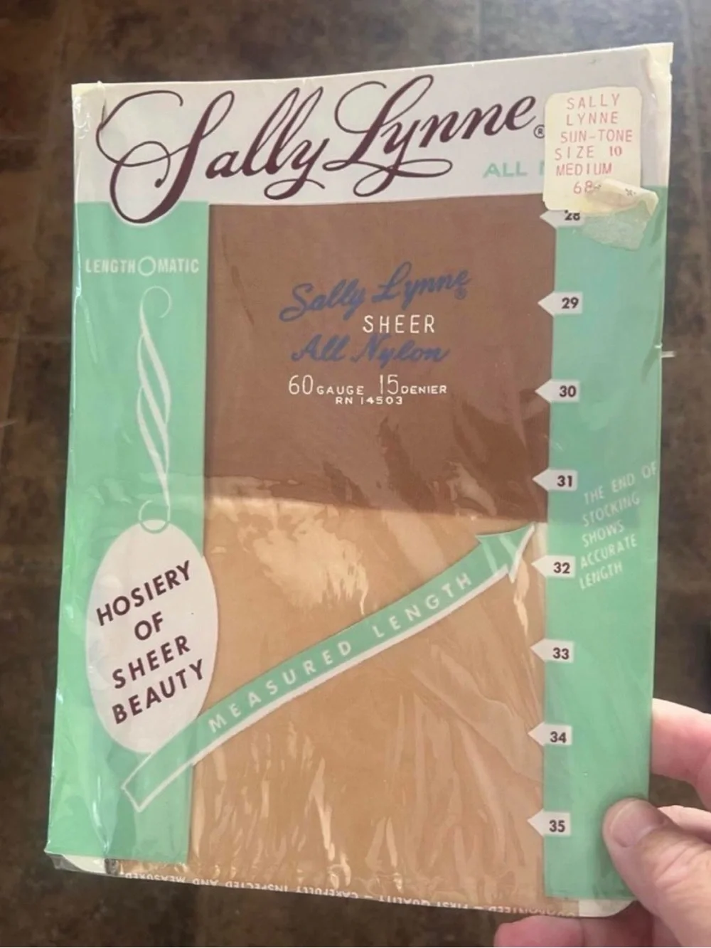 Sally Lynne Sheer All Nylon Hosiery - Sun-Tone