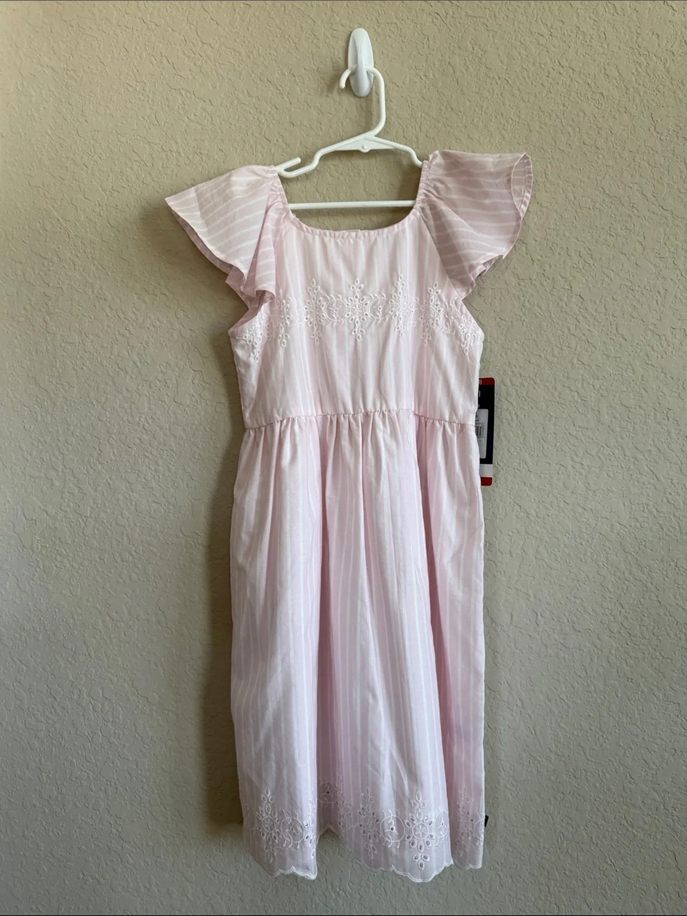 GAP Pink Eyelet Flutter-Sleeve Girls Dress