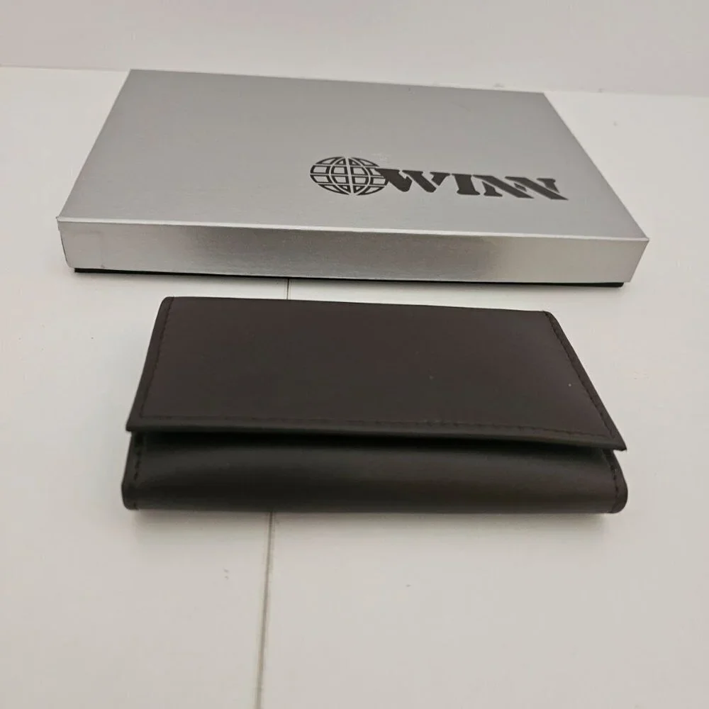 Winn International Cowhide Napa Leather Bavarian Key Case Brown
