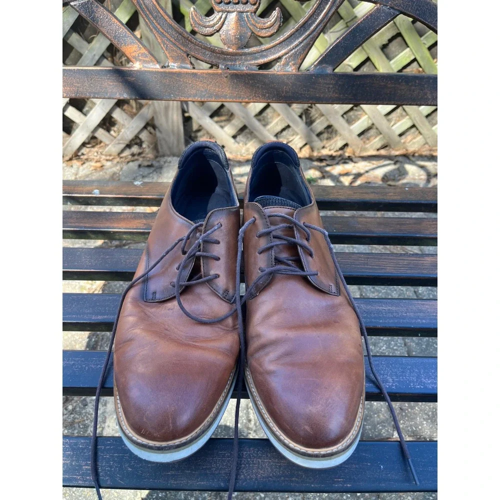 Cole Haan Mens‎ Leather Dress Shoes, Lace Up Oxfords - Size 13M