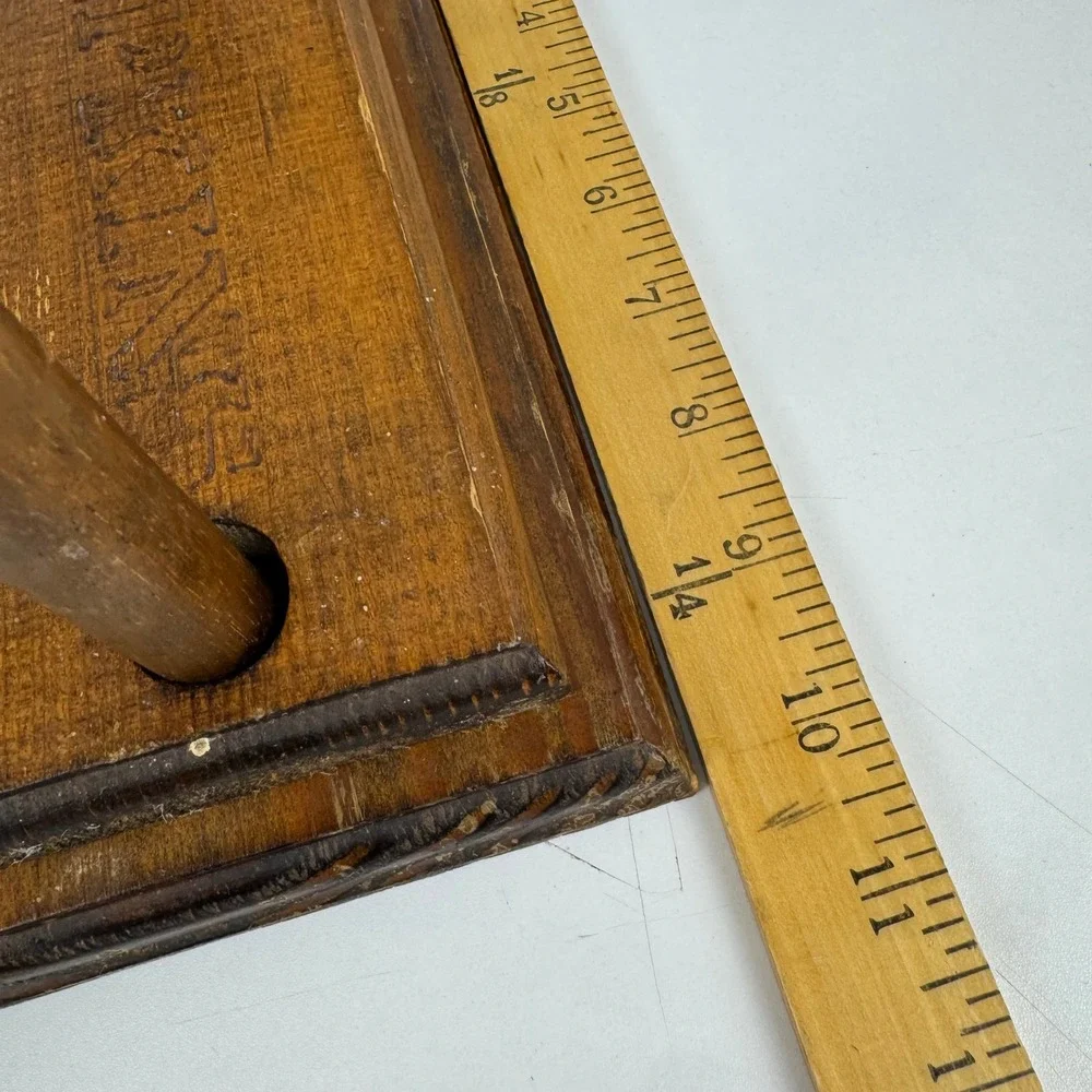 Vintage Wooden Napkin Holder Weighted Two Post Rustic Farmhouse Kitchen Decor‎