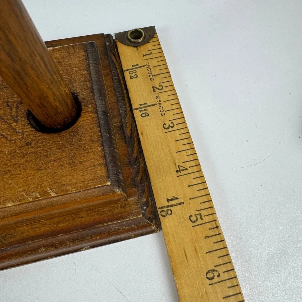 Vintage Wooden Napkin Holder Weighted Two Post Rustic Farmhouse Kitchen Decor‎