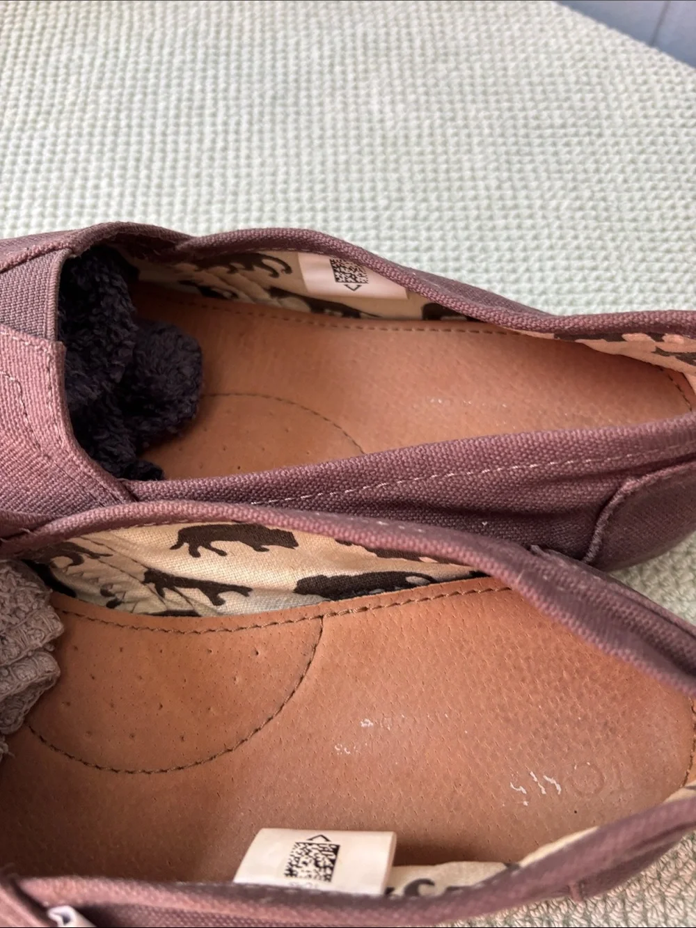 Toms Women Espadrilles in Plum Brown Canvas