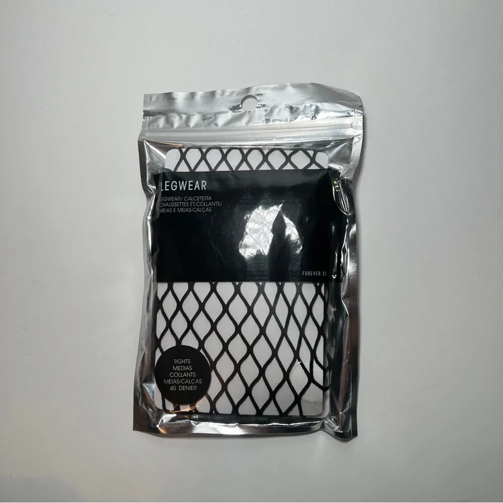 Forever 21 Black Fishnet Legwear Size M/L
