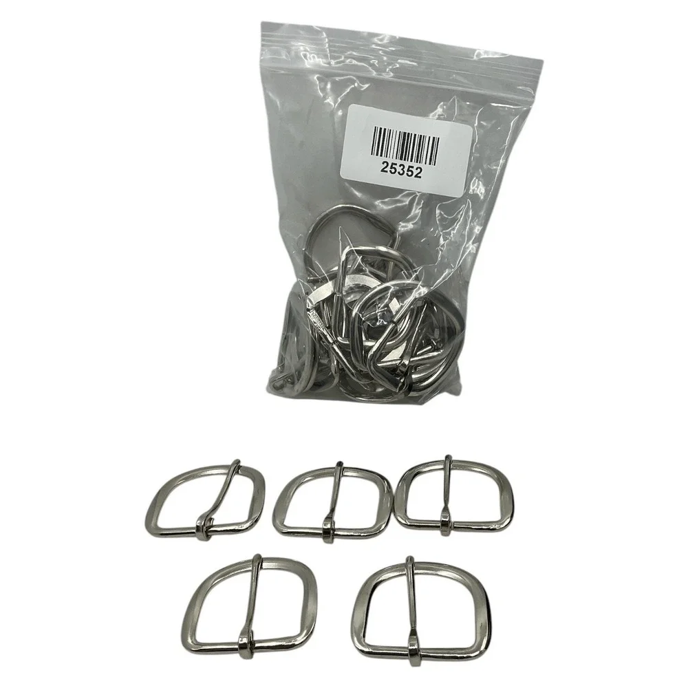 Heel Bar Buckle 1 1/2 Strap 38mm Silver Tone Belt Buckle 25 Pack Leather Crafter