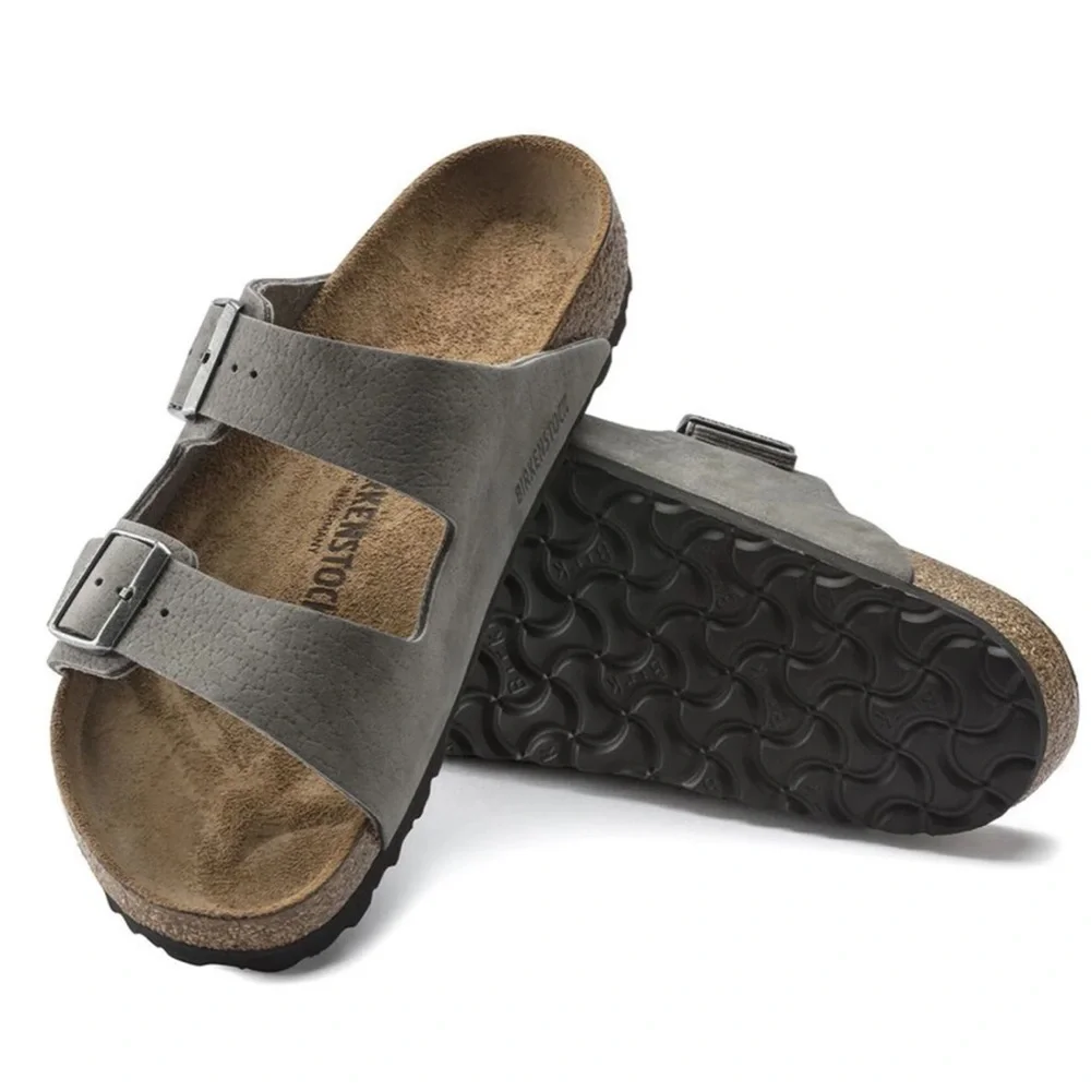 BIRKENSTOCK ARIZONA NUBUCK LEATHER DESERT BUCK WHALE GRAY Men’s size 12