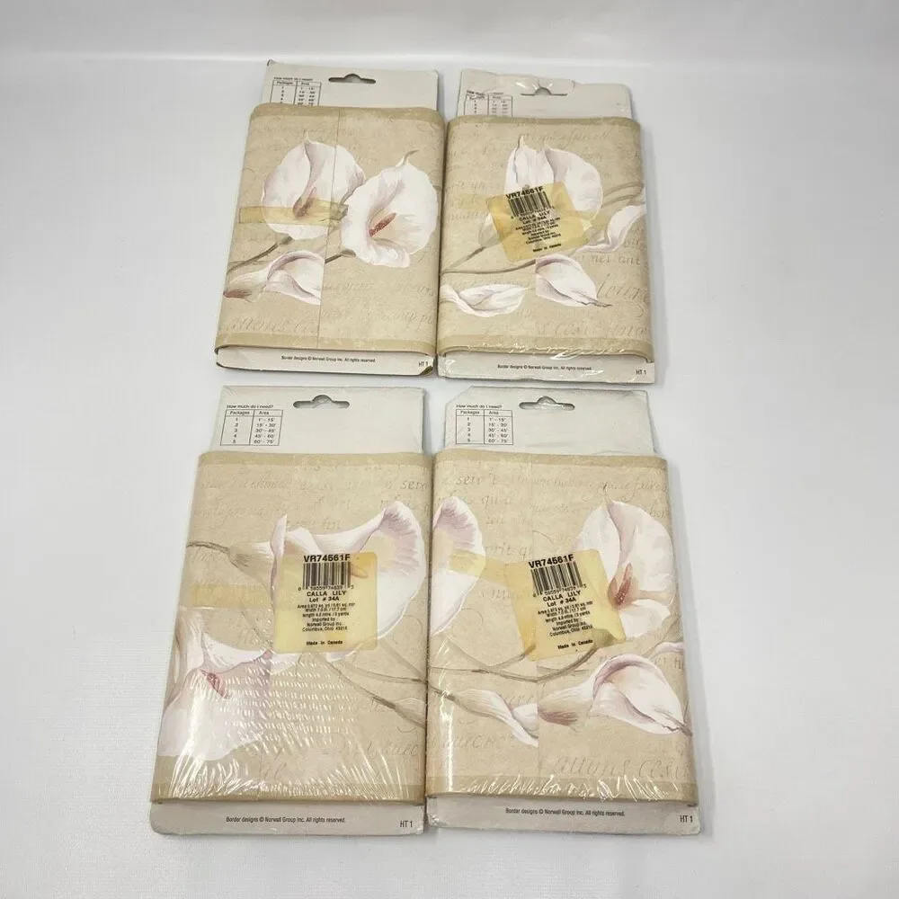 Home Trends Wall Border Designs Norwall Group Calla Lilly Lot #34A 20 yds total
