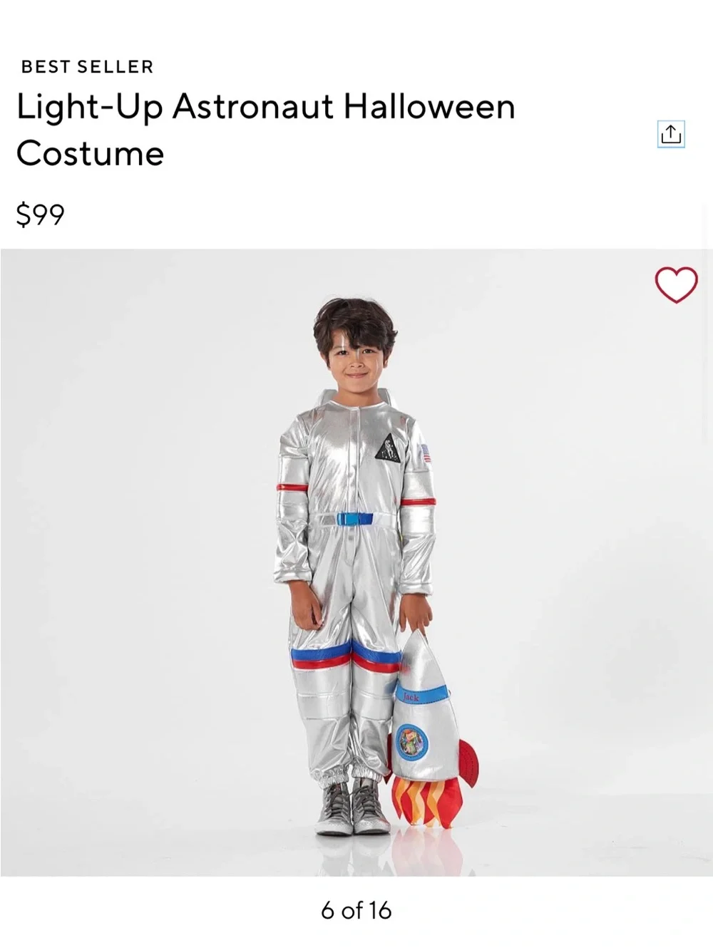 Pottery Barn Kids Astronaut Costume