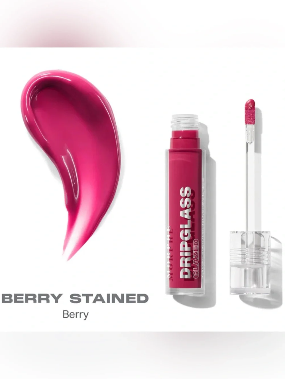 🐼 3/$25 NWT Morphe Drip Glass Glazed Lip Gloss in Berry Stained - Full Size
