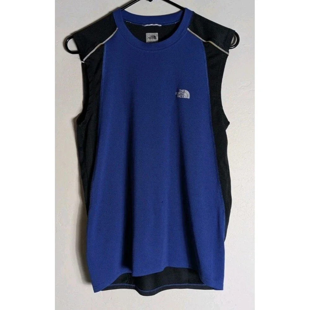 North Face Men's Vapor Wick Flight Series Black / Blue Jersey - Size Small