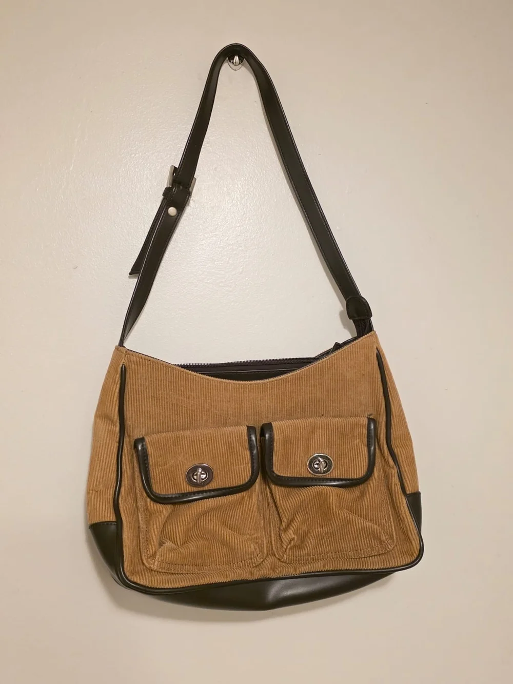 St. John's Bay Brown Fabric Purse Interior with Card Slots