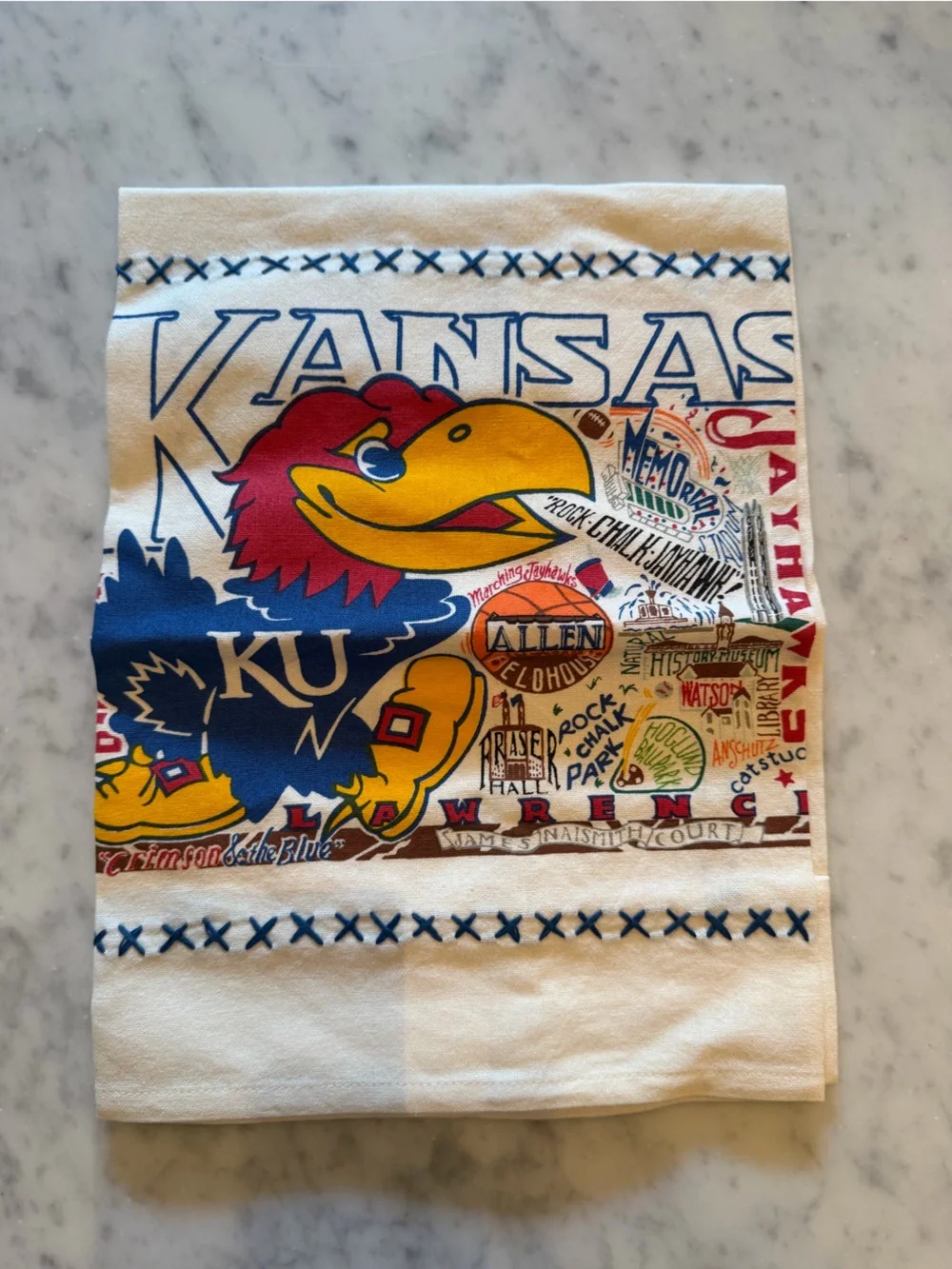 NWT Catstudio University of Kansas Jayhawks Hand Towel