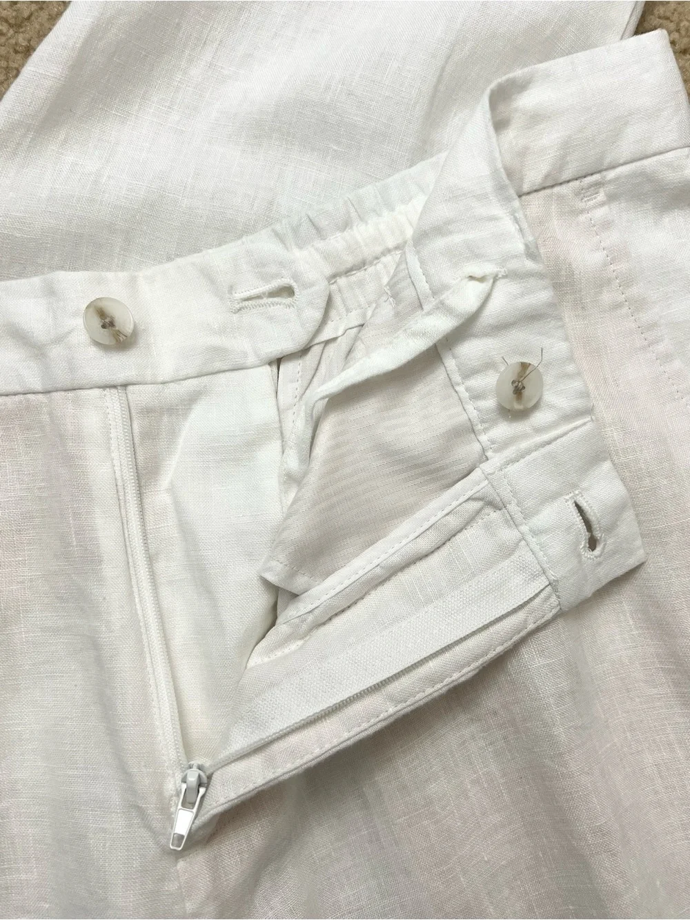 Zara white linen