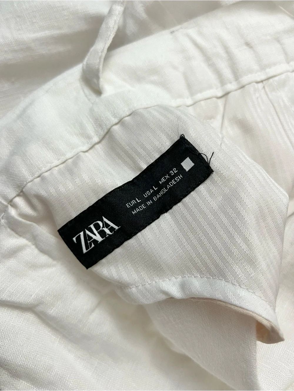 Zara white linen