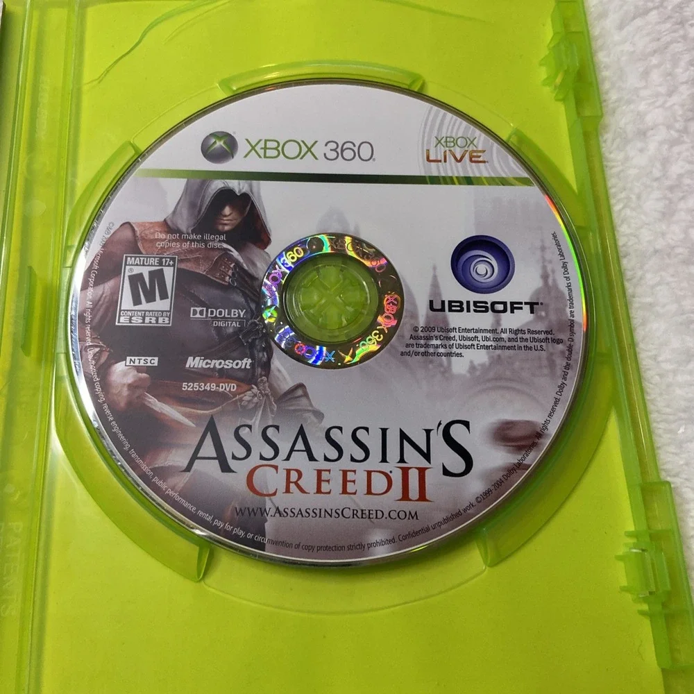 Assassin's Creed II Microsoft Xbox 360 Complete CIB 2009 Video Game