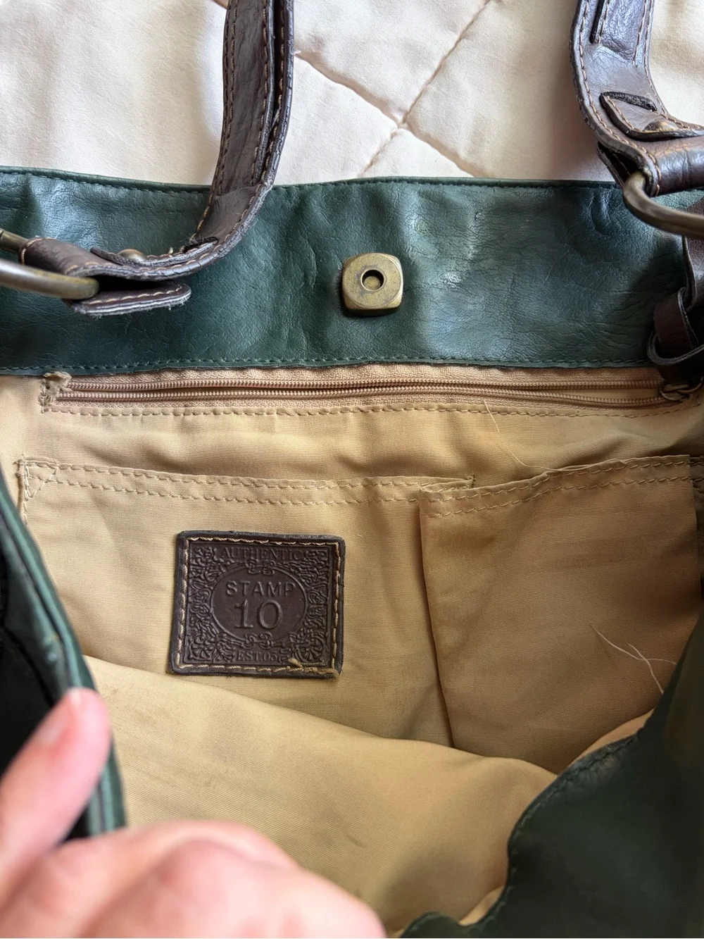 Stamp 10 dark green