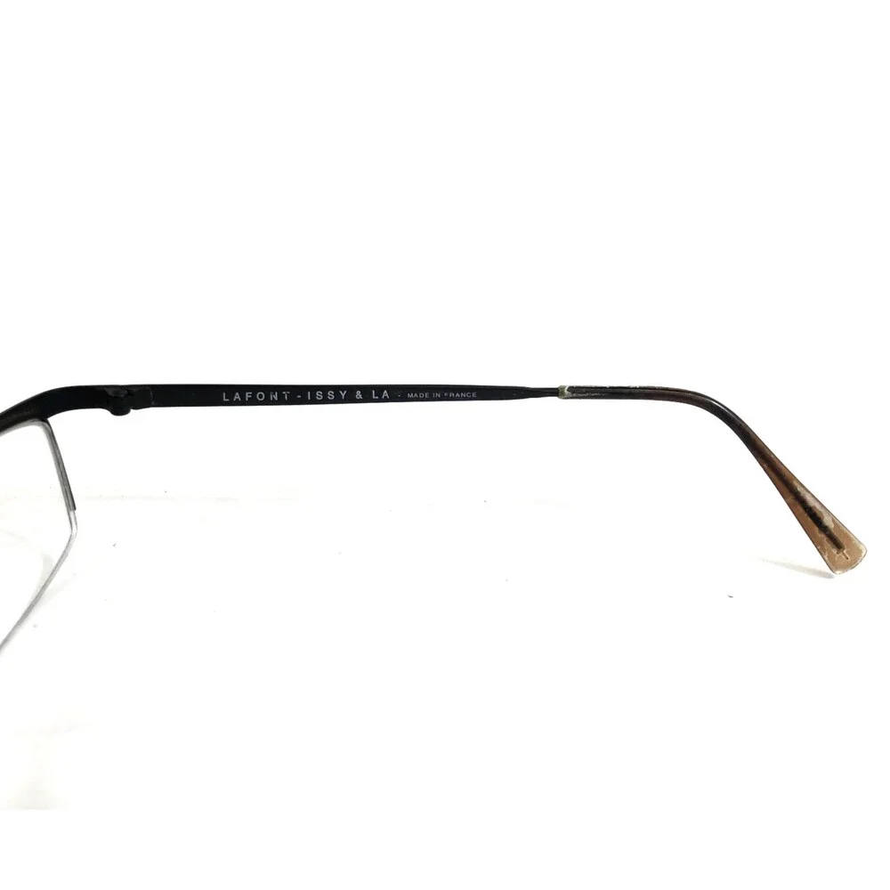 Lafont Issy & La Eyeglasses Frames OTHELLO 463 Black Brown Half Rim 49-19-135