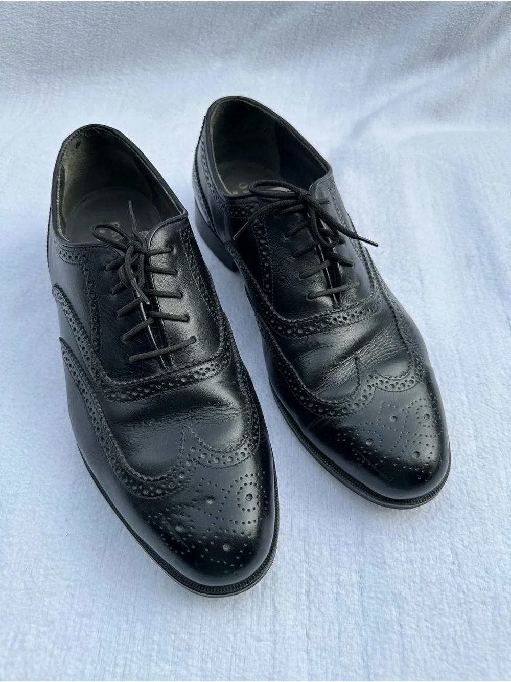 Oakton Classics Black Men's Wingtip Dress Shoes Size 11