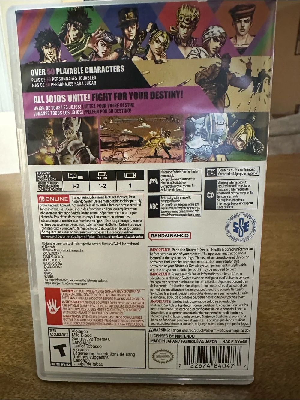 JoJos Bizarre Adventure All Star Battle R - Nintendo Switch