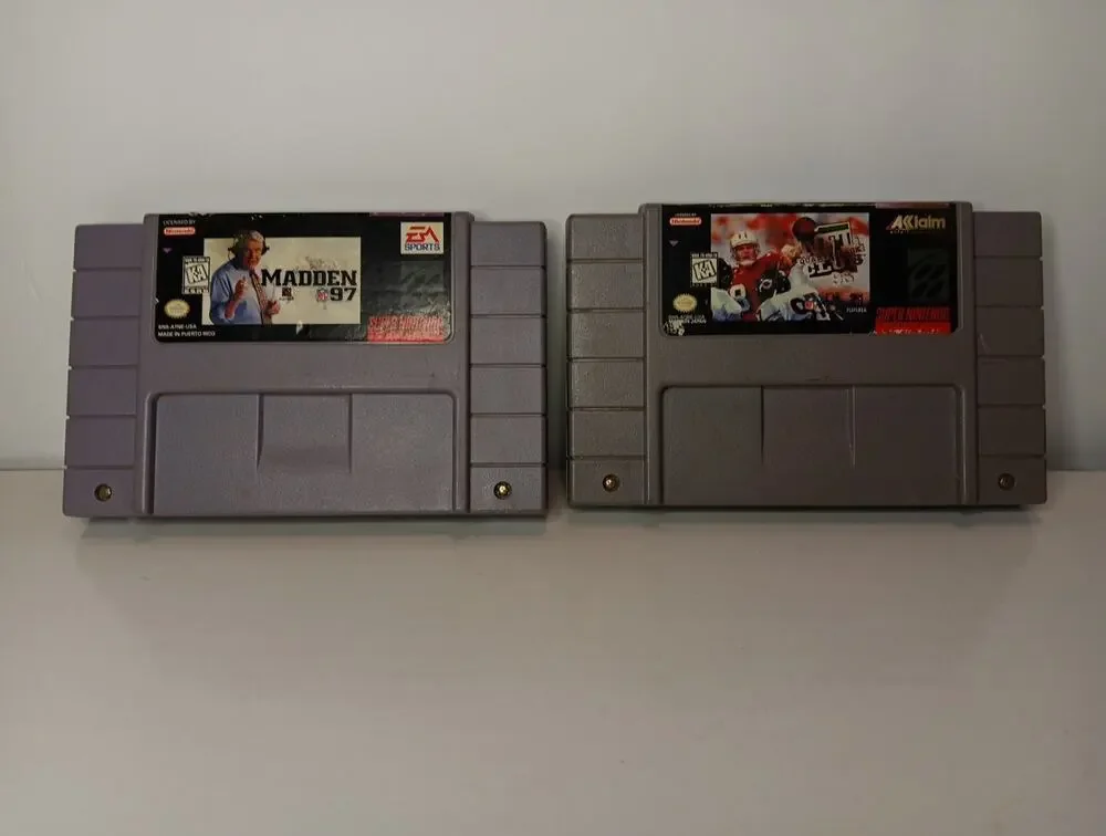 Super Nintendo Madden 97 And NFL Quarterback Club 96