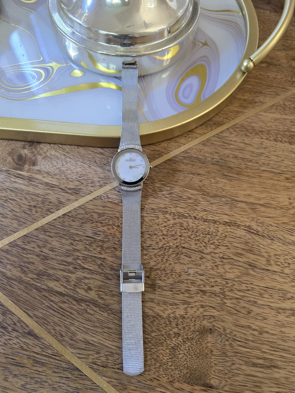Skagen look polished lugs