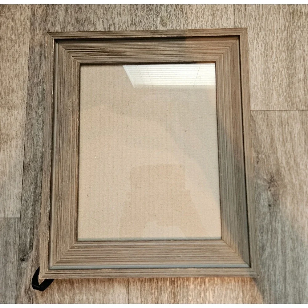 Faux‎ Wooden Photo Frame Free standing 11x13 Glass picture insert