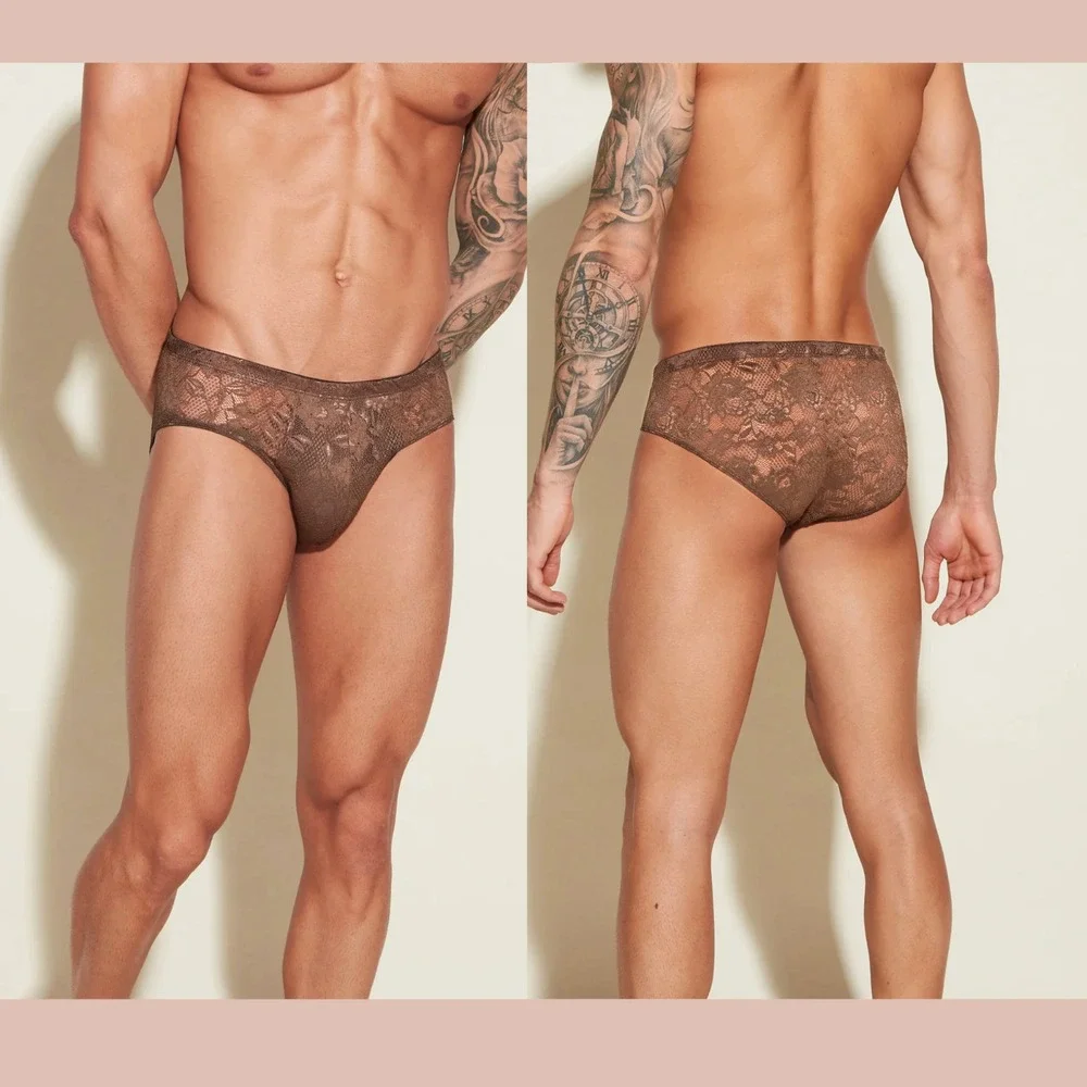 NWT Cosabella [ Mens Large ] Never Say Never Comfort Micro Brief in Brown T2243