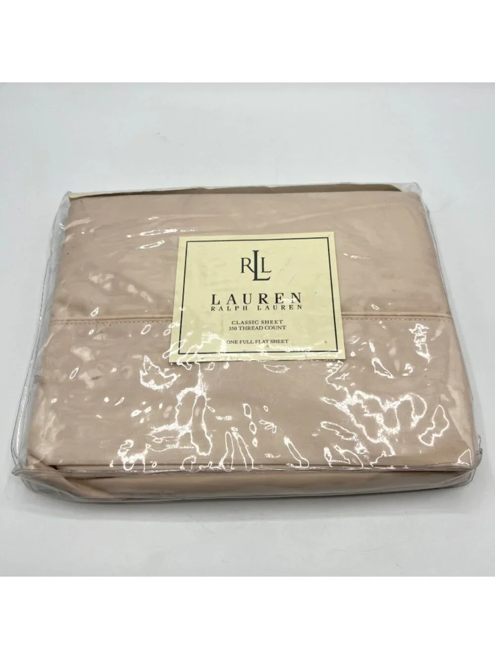 Ralph Lauren Classic Full Flat Sheet Blush Pink Supima Cotton USA