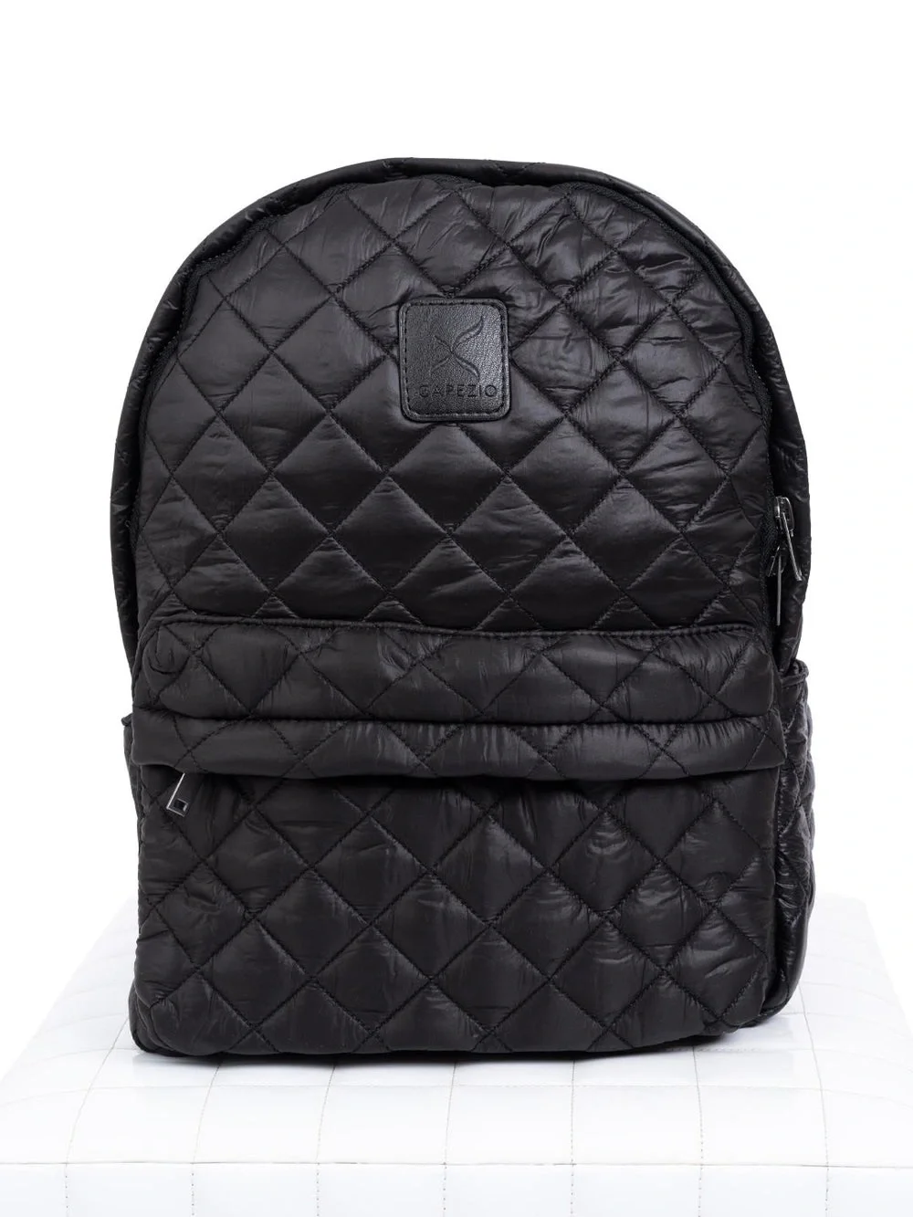 CAPEZIO B203W Technique Quilted Black Backpack with Logo Patch