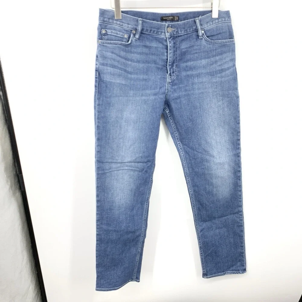 Banana Republic Men‎ Size 36 x 32 Pants Light Wash Denim Jeans Slim Fit Stretch