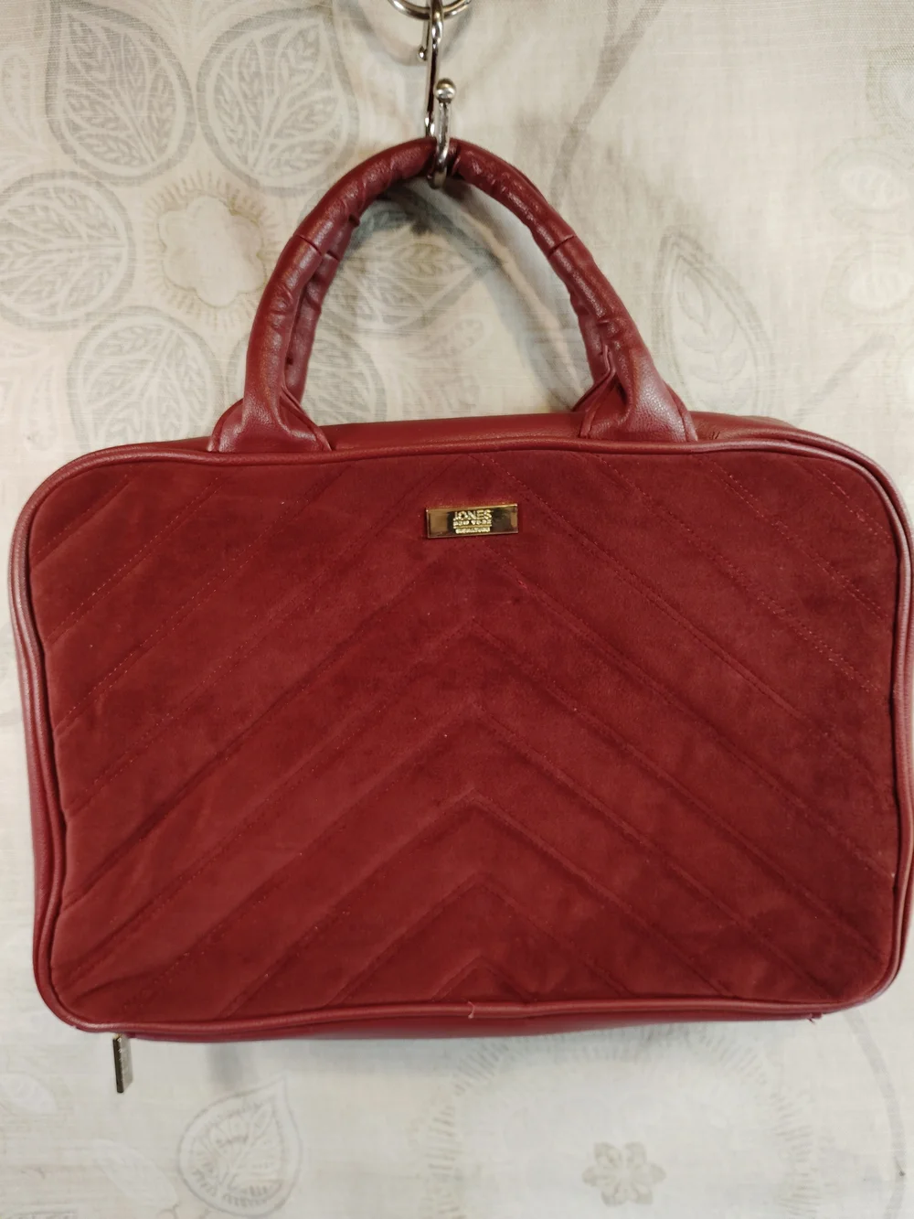 Jones New York Red Quilted Cosmetic Bag
