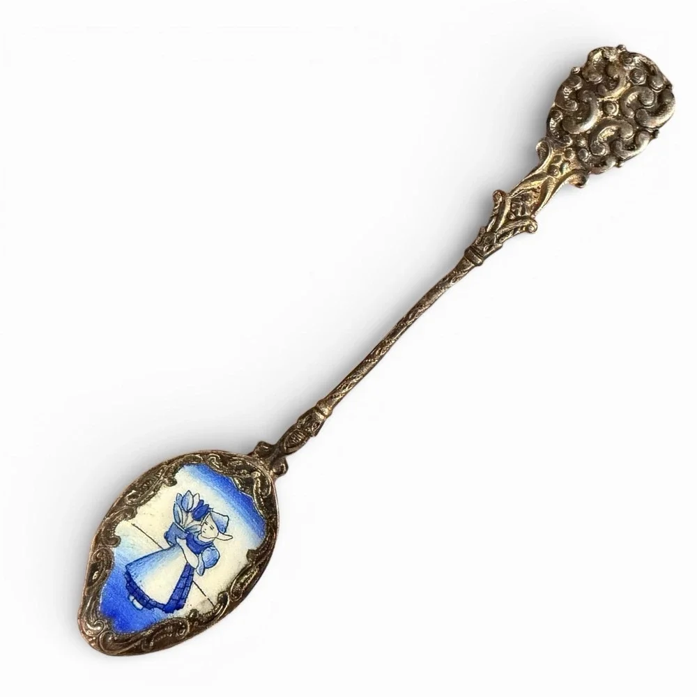 Vintage! Czechoslovakia Porcelain‎ Enamel Collectible Spoon