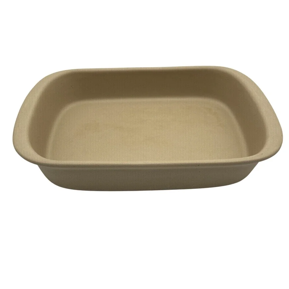 Pampered Chef Rectangular Baker Family‎ Heritage Collection Stoneware Tan 13x9