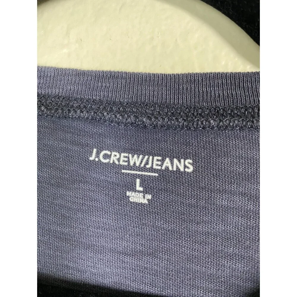 J. Crew Mens Long Sleeve Blue Shirt‎ Large Casual Cotton Classic Capsule