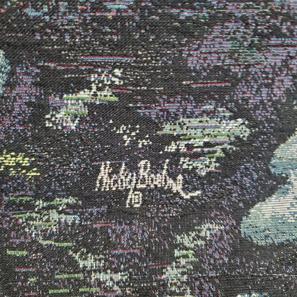 Nicky Boehme Woven Wall Tapestry COVERED BRIDGE Made In USA NWT 26