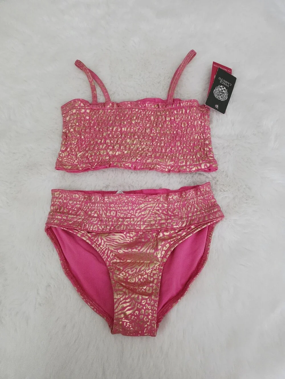 VINCE CAMUTO🐙 Brand New Girls 2 Piece Swimsuit SIZE 12