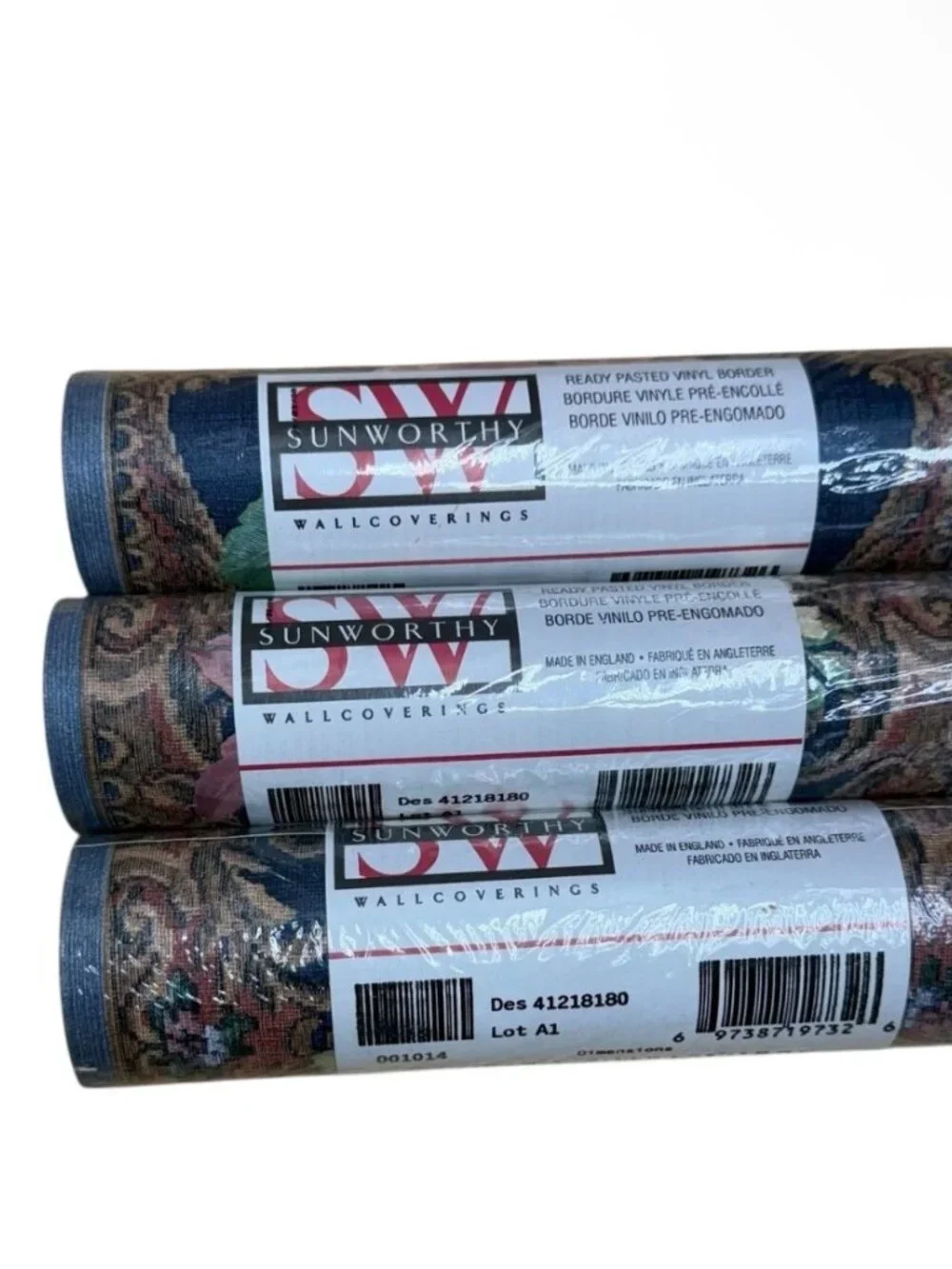 Vintage Wallpaper Border Floral Cottage Core Chic Sunworthy 3 Rolls New