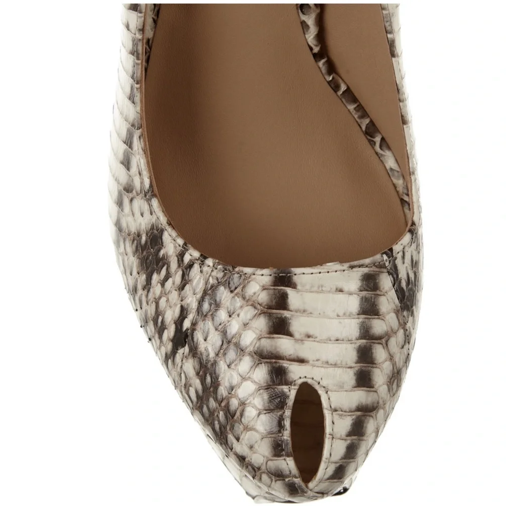 NWOB Michael Kors Collection Susana Snakeskin Platform Peep Toe Pumps